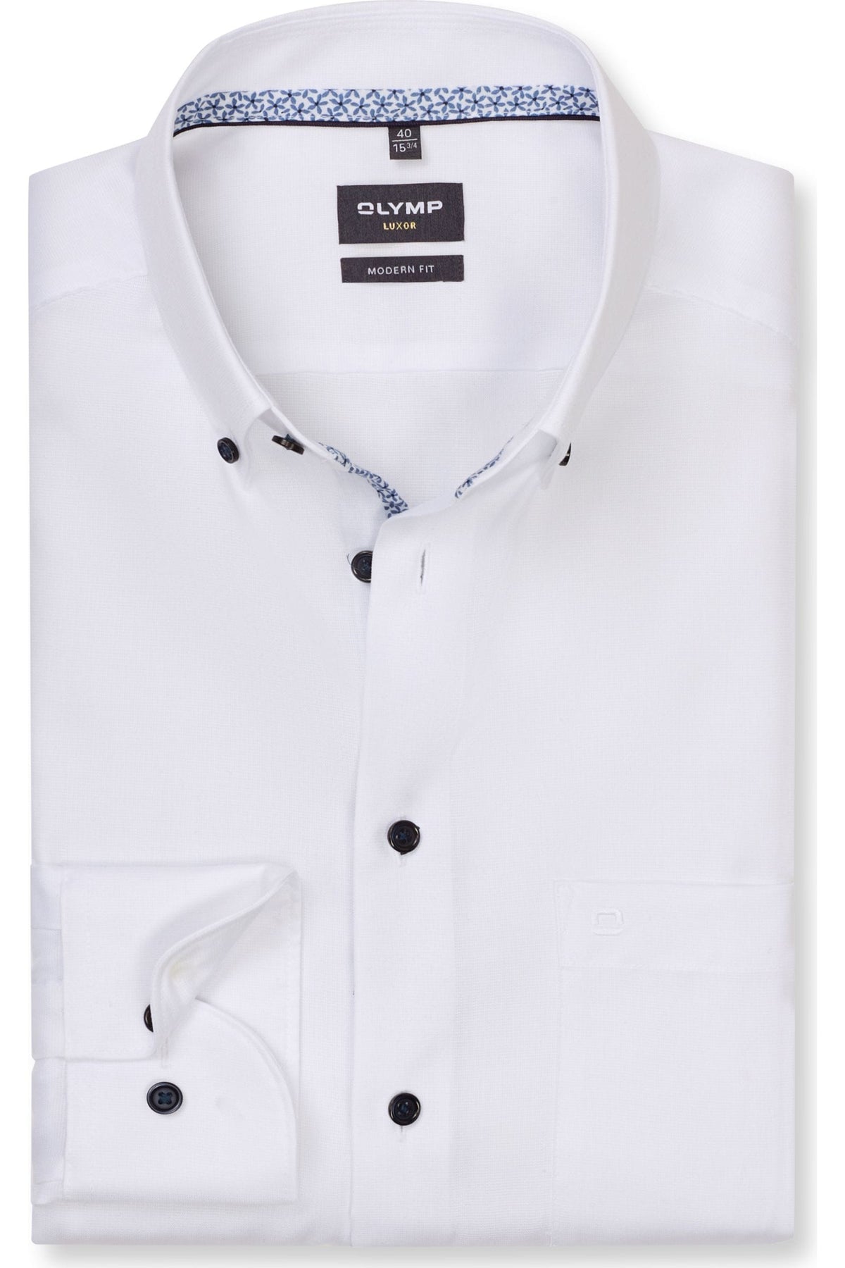 OLYMP Luxor Modern Fit Hemd weiss, Faux-uni