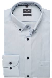 OLYMP Luxor Modern Fit Hemd bleu, Faux-uni