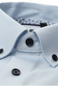 OLYMP Luxor Modern Fit Hemd bleu, Faux-uni
