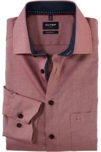 OLYMP Luxor Modern Fit Hemd rot, Einfarbig