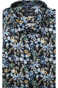 OLYMP Luxor Modern Fit Hemd marine, Bedruckt