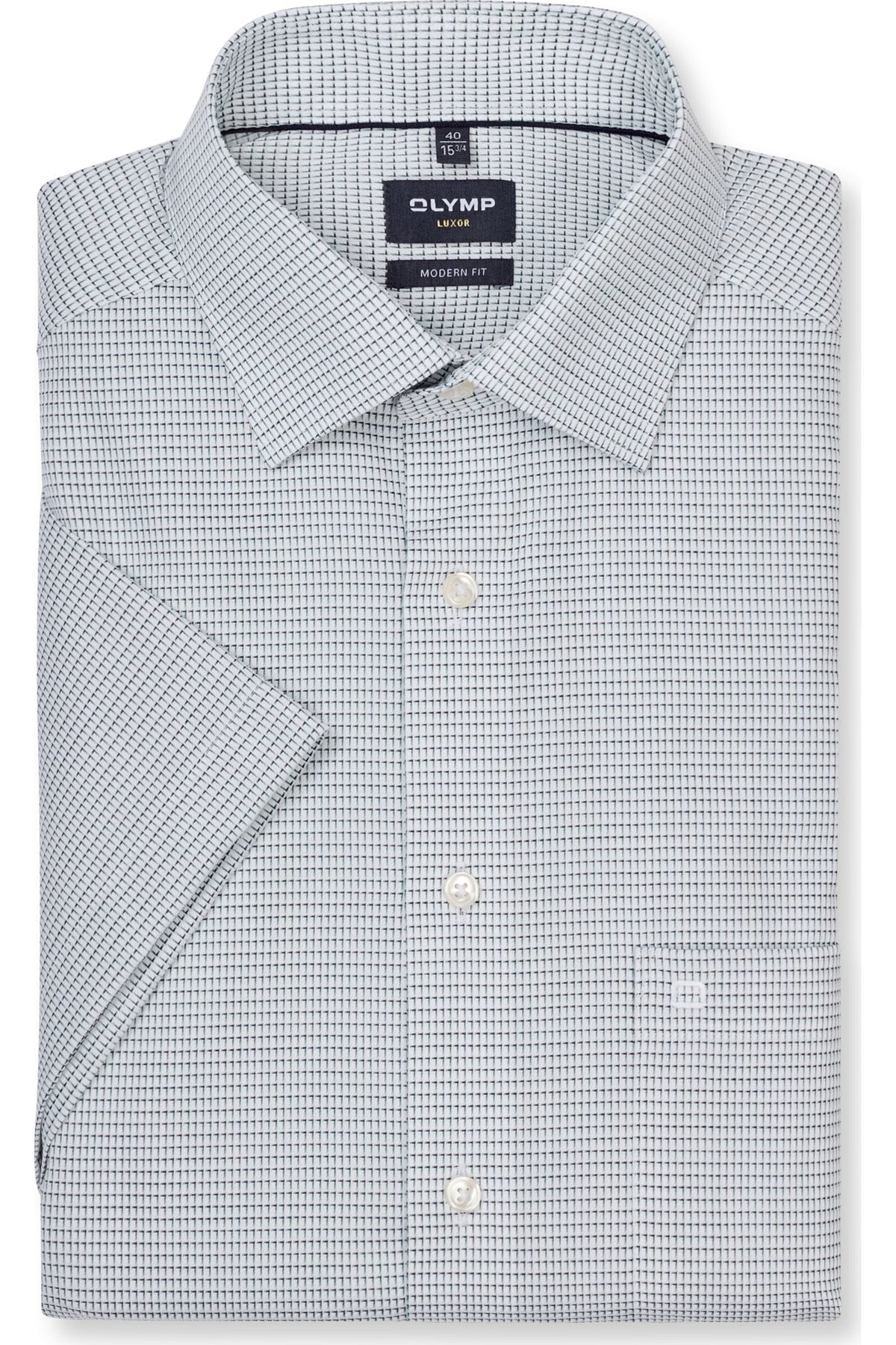 OLYMP Luxor Modern Fit Hemd grün, Faux-uni