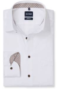 OLYMP Luxor Modern Fit Hemd weiss, Faux-uni