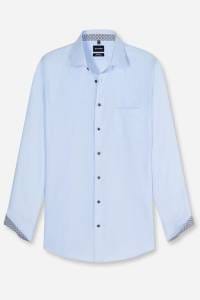 OLYMP Luxor Modern Fit Hemd bleu, Faux-uni