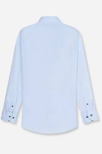 OLYMP Luxor Modern Fit Hemd bleu, Faux-uni
