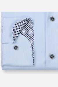 OLYMP Luxor Modern Fit Hemd bleu, Faux-uni