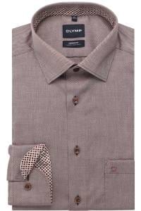 OLYMP Luxor Modern Fit Hemd bordeaux, Faux-uni