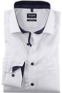 OLYMP Luxor Modern Fit Hemd weiss, Einfarbig