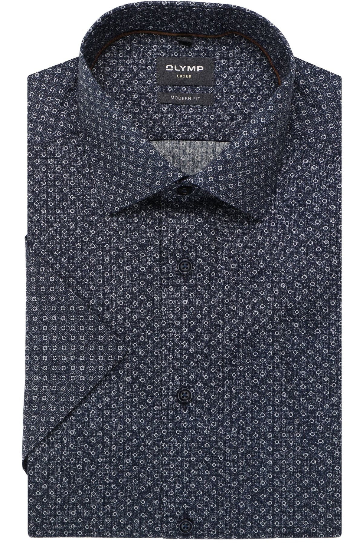 OLYMP Luxor Modern Fit Hemd marine, Bedruckt