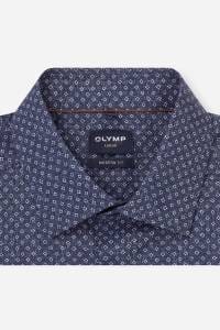 OLYMP Luxor Modern Fit Hemd marine, Bedruckt