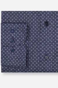 OLYMP Luxor Modern Fit Hemd marine, Bedruckt