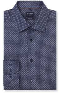 OLYMP Luxor Modern Fit Hemd marine, Bedruckt