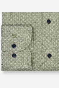 OLYMP Luxor Modern Fit Hemd oliv, Bedruckt