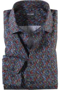 OLYMP Luxor Modern Fit Hemd rot, Bedruckt