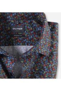 OLYMP Luxor Modern Fit Hemd rot, Bedruckt