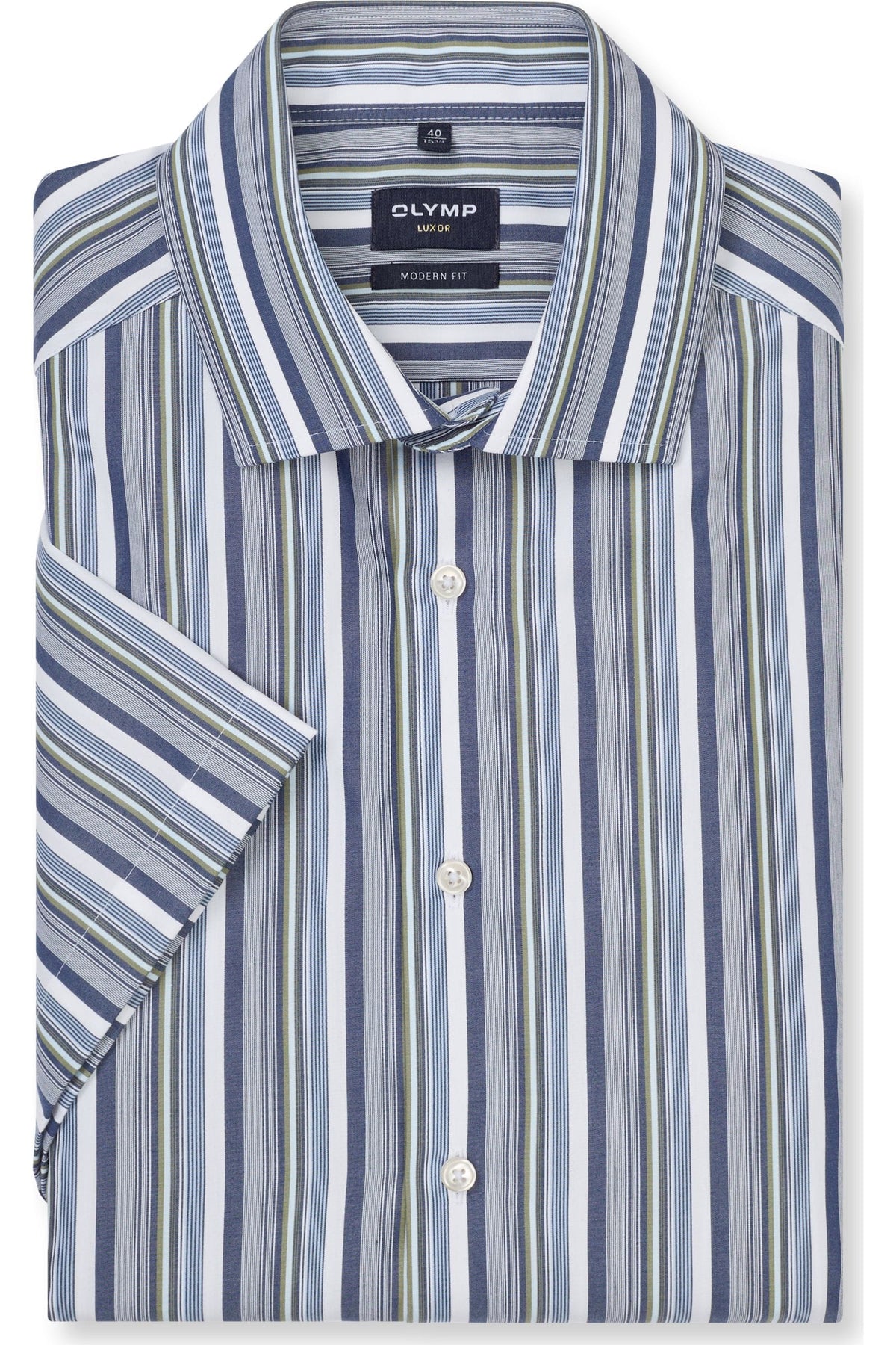 OLYMP Luxor Modern Fit Hemd blau, Gestreift