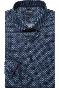 OLYMP Luxor Modern Fit Hemd marine, Gemustert