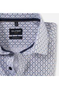 OLYMP Luxor Modern Fit Hemd blau/braun, Gemustert