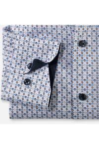 OLYMP Luxor Modern Fit Hemd blau/braun, Gemustert