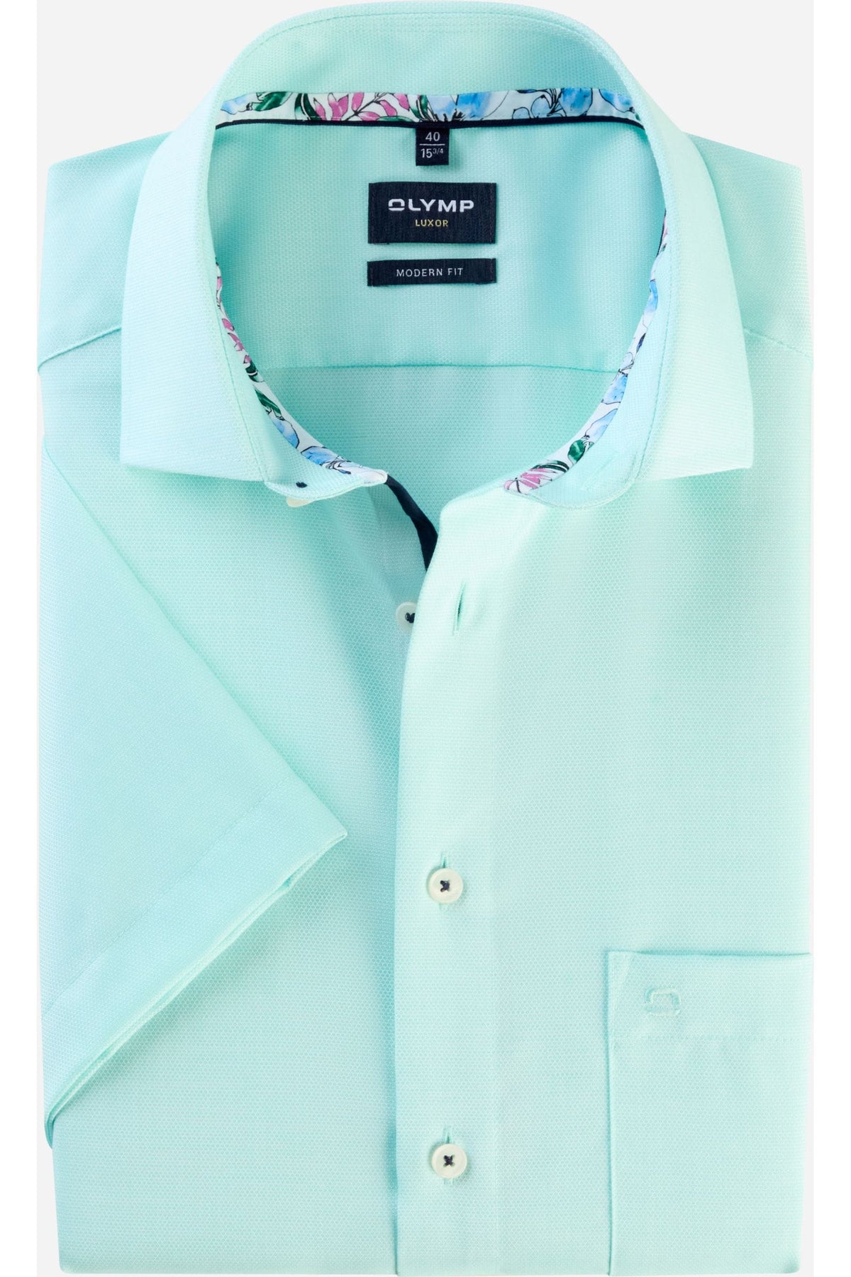 OLYMP Luxor Modern Fit Hemd mint, Einfarbig