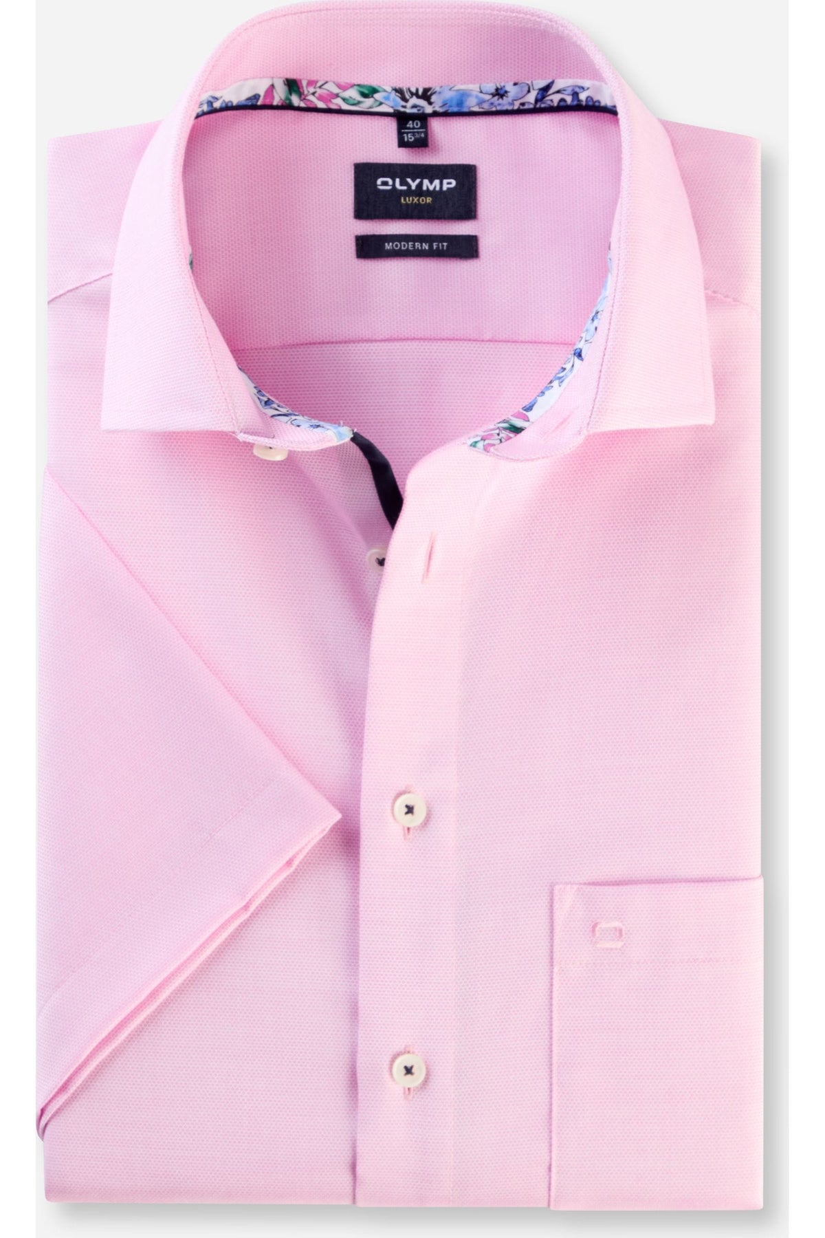 OLYMP Luxor Modern Fit Hemd pink, Faux-uni