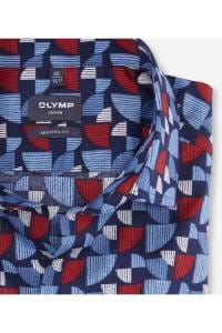 OLYMP Luxor Modern Fit Hemd rot, Gemustert