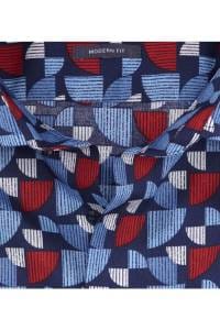 OLYMP Luxor Modern Fit Hemd rot, Gemustert