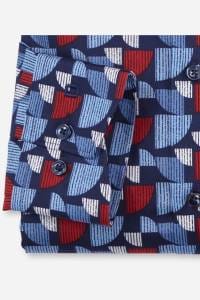 OLYMP Luxor Modern Fit Hemd rot, Gemustert