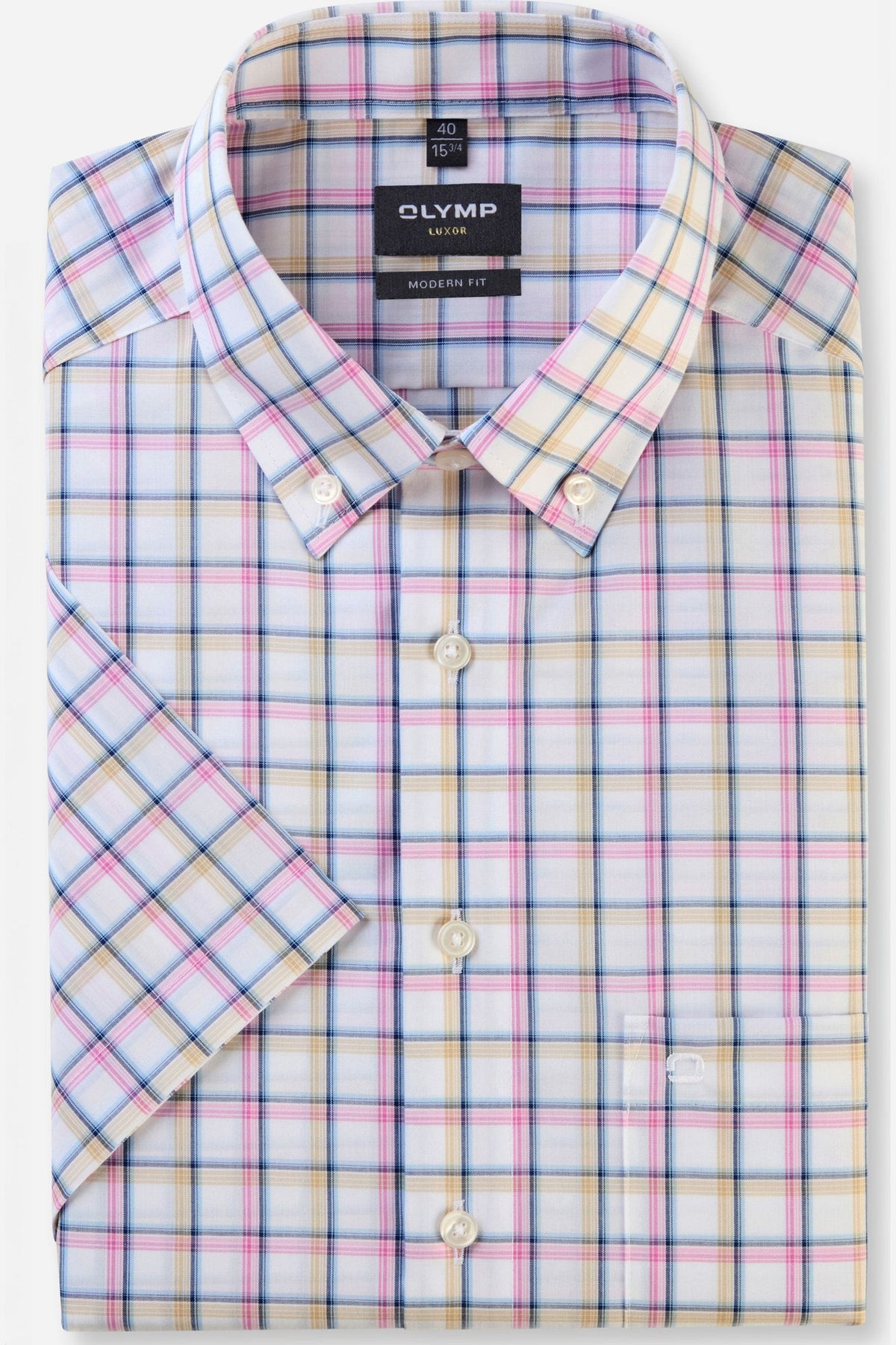 OLYMP Luxor Modern Fit Hemd pink, Kariert