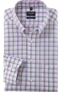 OLYMP Luxor Modern Fit Hemd pink, Kariert