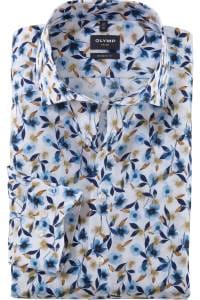 OLYMP Luxor Modern Fit Hemd weiss, Bedruckt