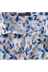 OLYMP Luxor Modern Fit Hemd weiss, Bedruckt