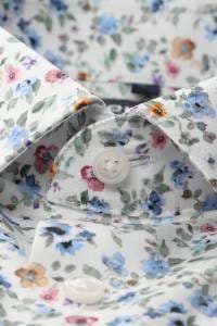 OLYMP Luxor Modern Fit Hemd weiss, Bedruckt