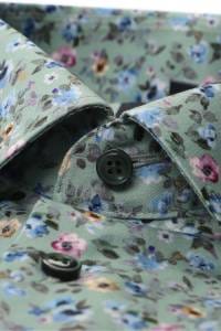 OLYMP Luxor Modern Fit Hemd hellgrün, Blumen