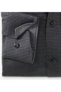 OLYMP Luxor Modern Fit Hemd schwarz, Hahnentritt