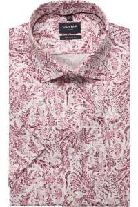OLYMP Luxor Modern Fit Hemd rot, Bedruckt