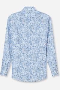 OLYMP Luxor Modern Fit Hemd bleu, Bedruckt