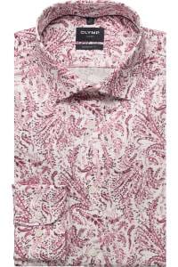 OLYMP Luxor Modern Fit Hemd rot, Bedruckt