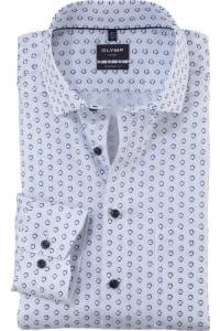 OLYMP Luxor Modern Fit Hemd weiss, Bedruckt