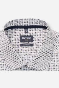 OLYMP Luxor Modern Fit Hemd weiss, Bedruckt