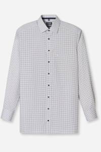 OLYMP Luxor Modern Fit Hemd weiss, Bedruckt