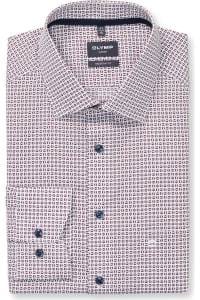OLYMP Luxor Modern Fit Hemd chianti, Bedruckt