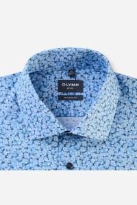 OLYMP Luxor Modern Fit Hemd bleu, Bedruckt