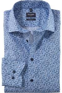 OLYMP Luxor Modern Fit Hemd bleu, Bedruckt
