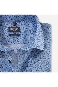 OLYMP Luxor Modern Fit Hemd bleu, Bedruckt