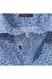 OLYMP Luxor Modern Fit Hemd bleu, Bedruckt