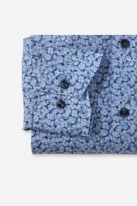 OLYMP Luxor Modern Fit Hemd bleu, Bedruckt