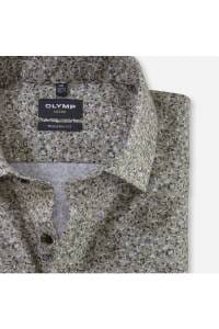 OLYMP Luxor Modern Fit Hemd oliv, Bedruckt
