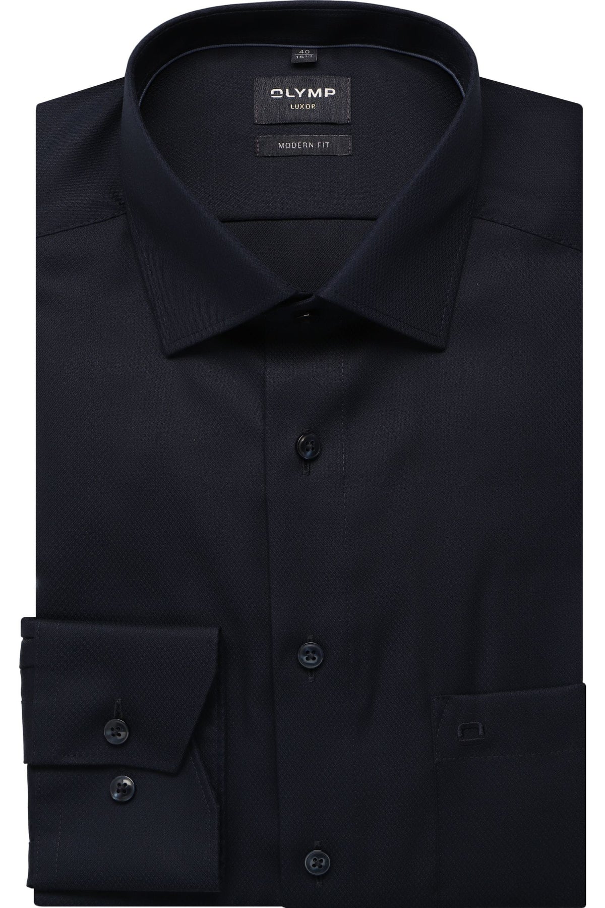 OLYMP Luxor Modern Fit Hemd nachtblau, Faux-uni