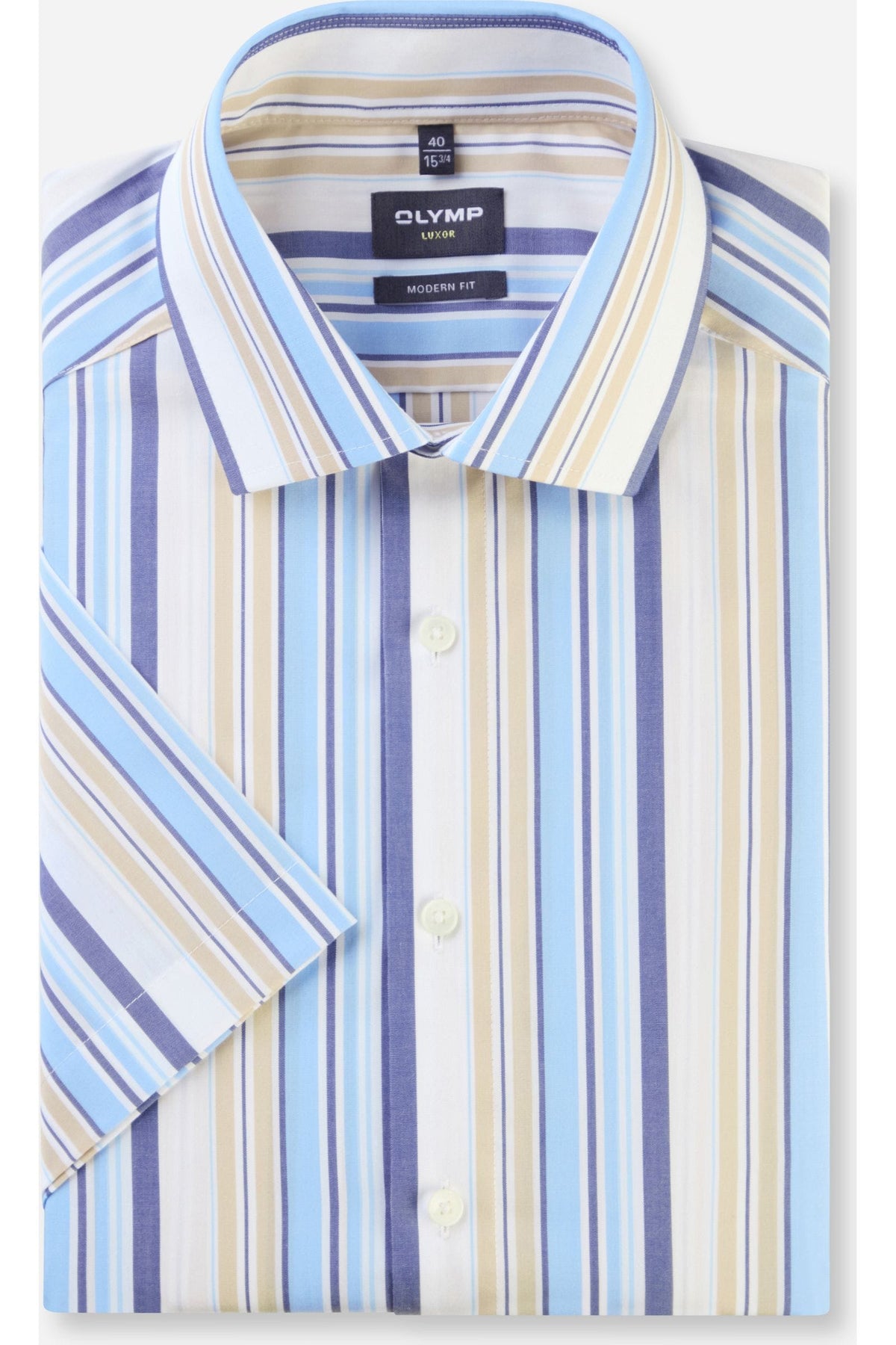 OLYMP Luxor Modern Fit Hemd blau, Gestreift